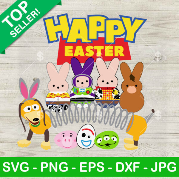 Toy Story Easter Peeps SVG, Happy Easter SVG, Cute Toy Story Easter Eggs SVG PNG DXF