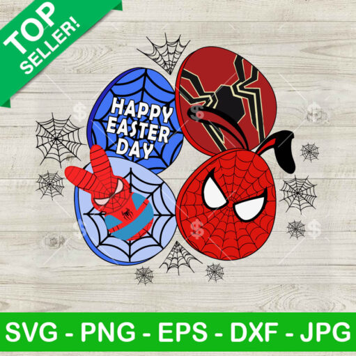 Spiderman Easter Eggs Happy Easter Day Svg