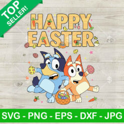 Bluey Bingo Happy Easter SVG