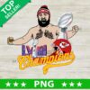 Jason Kelce Chiefs Champions PNG