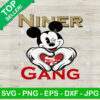 Mickey Mouse Heart Hand Niner Gang 49ers SVG