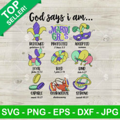 God Say I Am Mardi Gras SVG