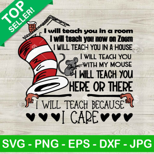 I Will Teach You In A Room I Will Teach You On Zoom Svg