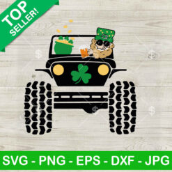 St Patricks Day Jeep Offroad SVG, Funny Shamrock Irish SVG, Happy St Patricks Day SVG PNG DXF EPS