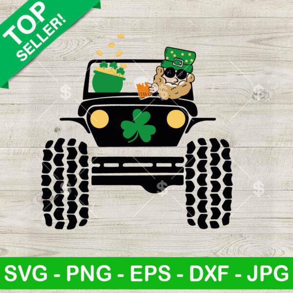 St Patricks Day Jeep Offroad SVG