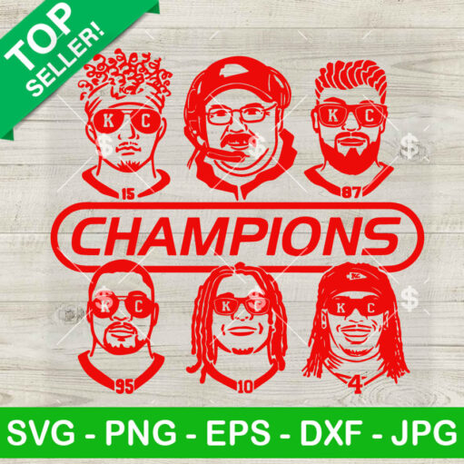 Kansas City Chiefs Team Champions SVG