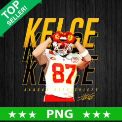 Travis Kelce KC Chiefs Heart hand PNG