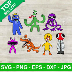 Lankybox Rainbow Friends SVG Bundle, Rainbow Friends SVG, Cartoon Friends SVG PNG DXF EPS