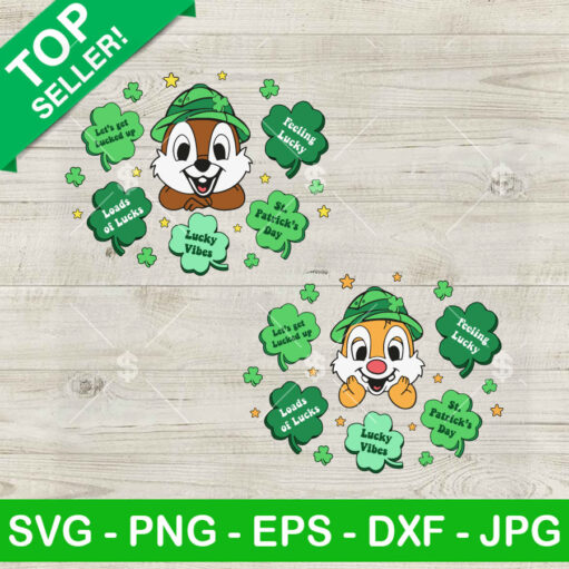 Double Trouble Chip And Dale St Patrick'S Day Svg