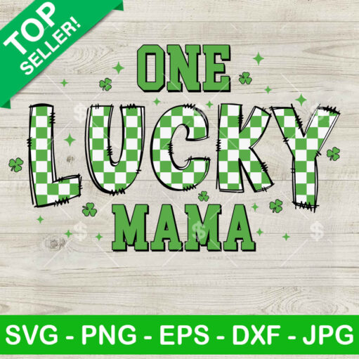 Retro One Lucky Mama Svg