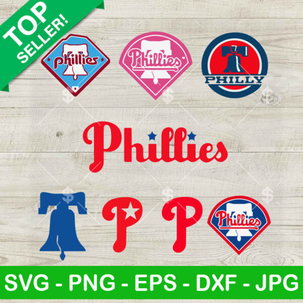 Philadelphia Phillies MLB Logo SVG, Philadelphia Phillies Logo Bundle SVG, Philly Baseball SVG