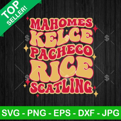 Mahomes Kelce Pacheco Rice Scatling SVG