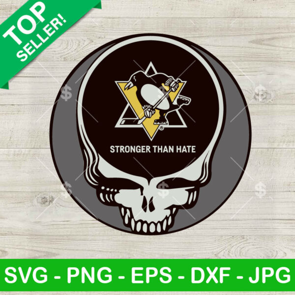 Pittsburgh Penguins Grateful Dead Skull SVG