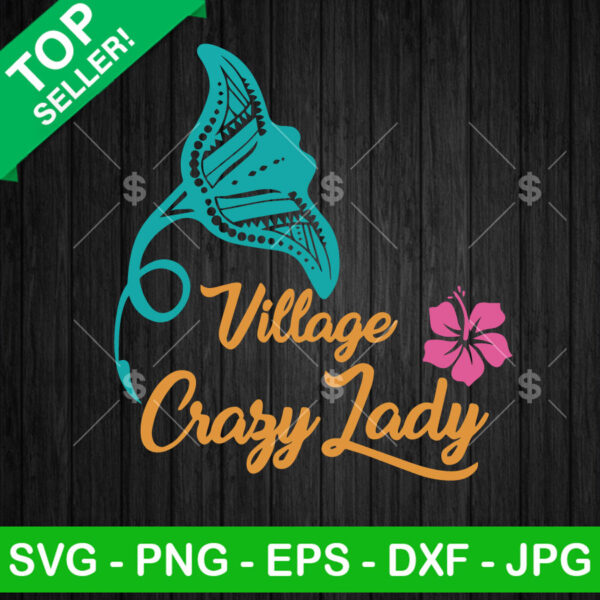 Village Crazy Lady SVG