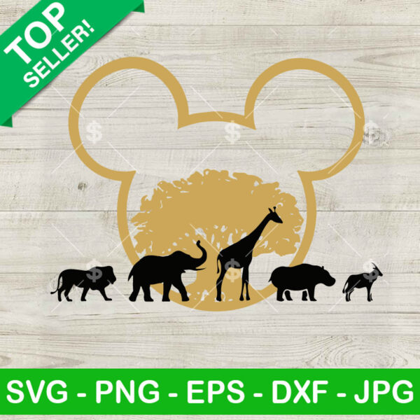 Disney Mouse Safari Adventure SVG, Family Vacation SVG, Animal Kingdom SVG, Disney Trip SVG PNG DXF EPS