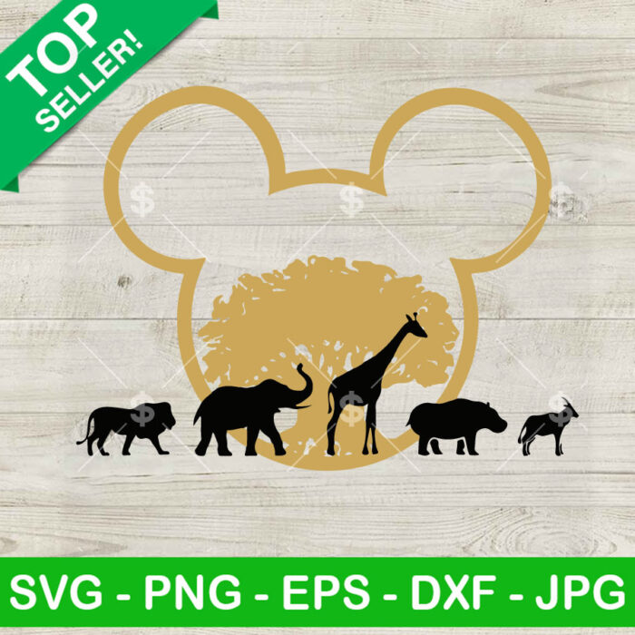 Disney Mouse Safari Adventure SVG, Family Vacation SVG, Animal Kingdom SVG, Disney Trip SVG PNG DXF EPS