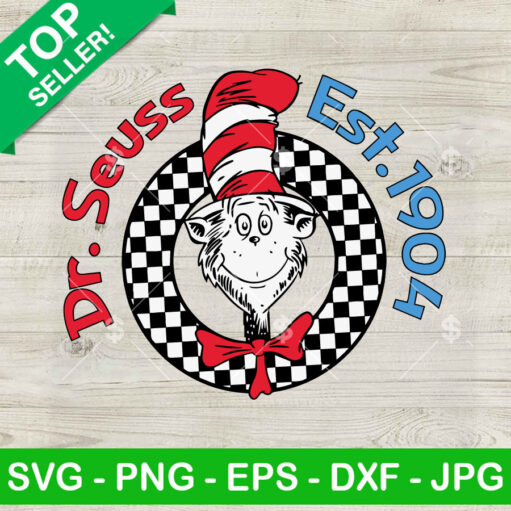 Dr Seuss Est 1904 Checkered Svg