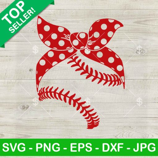 Baseball Mom Laces With Bandana Svg