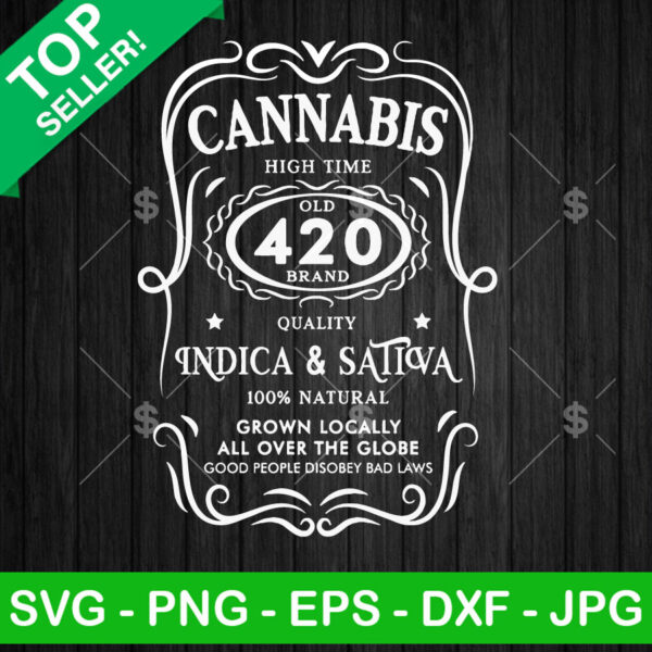Cannabis High Time 420 No Brand SVG