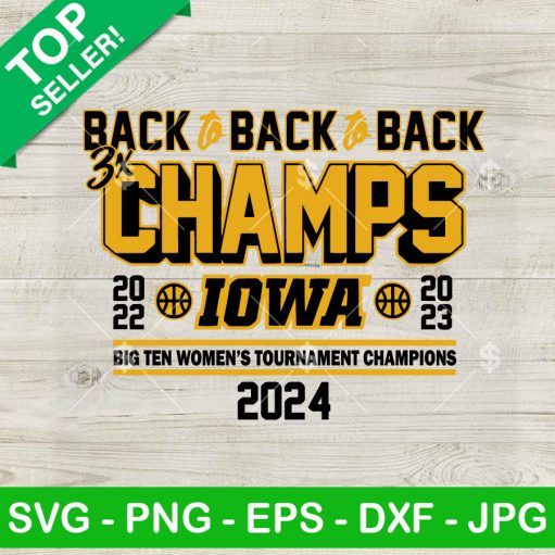 Back To Back Champs Iowa Basketball 2024 Svg