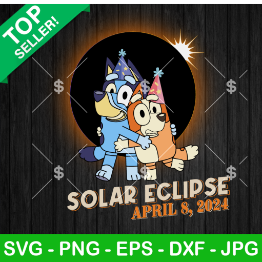 Bluey Bingo Total Solar Eclipse 2024 Svg