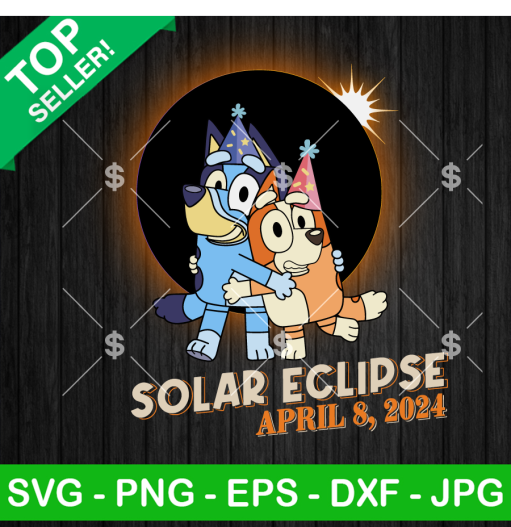 Bluey Bingo Total Solar Eclipse 2024 Svg