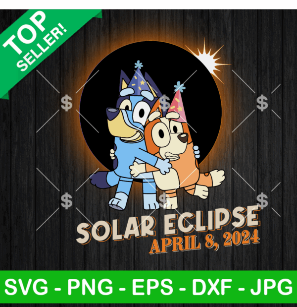 Bluey Bingo Total Solar Eclipse 2024 SVG