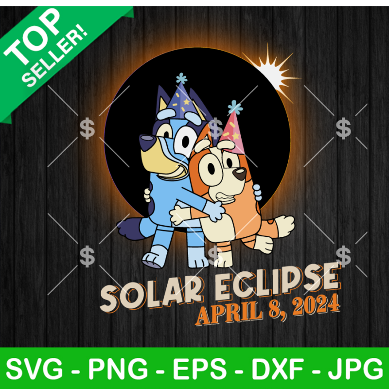 Bluey Bingo Total Solar Eclipse 2024 SVG