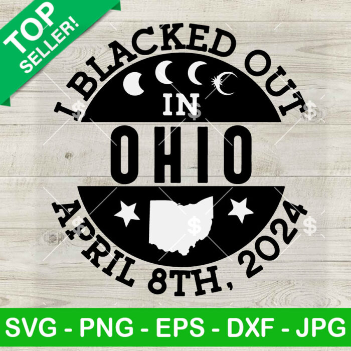 I Blacked Out In Ohio Solar Eclipse 2024 SVG