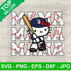 Hello Kitty Mama Boston Red Sox Baseball SVG
