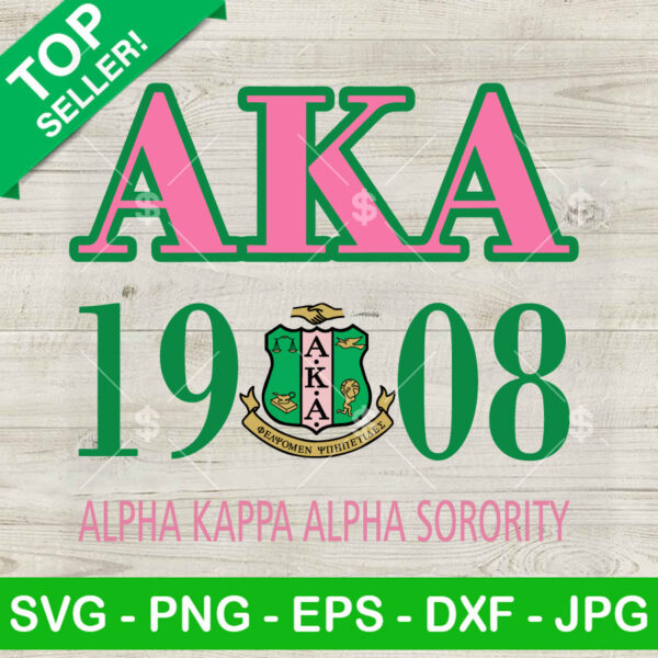 Alpha Kappa Alpha Sorority SVG, AKA 1908 SVG, AKA Sorority Cricut PNG DXF EPS