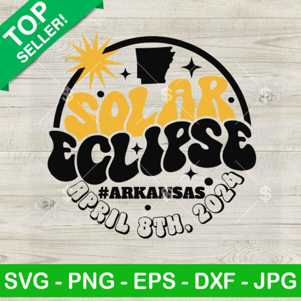 Solar Eclipse Arkansas April 2024 SVG