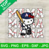 Hello Kitty Mama Atlanta Braves Baseball Team SVG