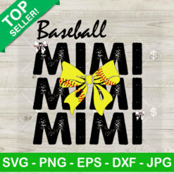 Baseball Mimi Sport Bow SVG, Baseball Bow SVG, Sport Mom Mother's Day SVG PNG DXF EPS