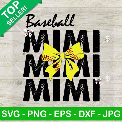 Baseball Mimi Sport Bow Svg