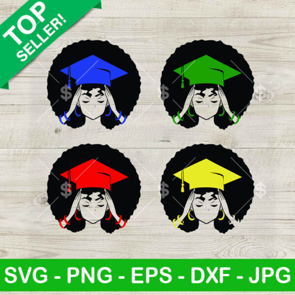 HBCU Black Girl Graduate Set SVG