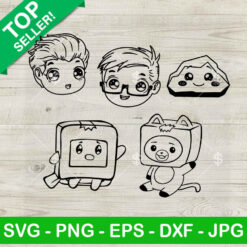 Lankybox And Boxy Characters SVG Bundle, Lankybox SVG, Foxy Boxy Ghosty Rocky SVG PNG DXF EPS