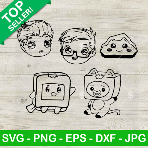 Lankybox And Boxy Characters Svg Bundle