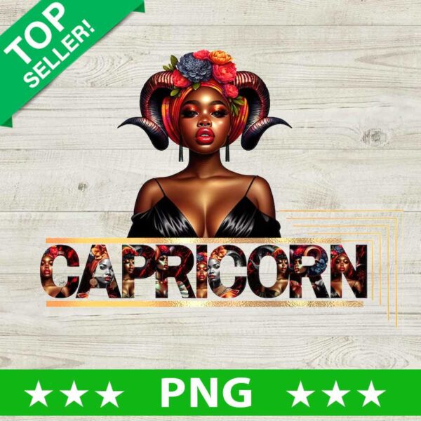 Black Girl Capricorn PNG