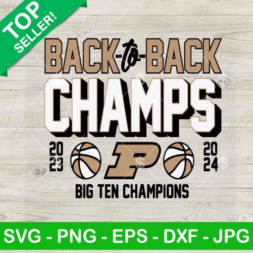 Back To Back Champs Big Ten Champions Svg