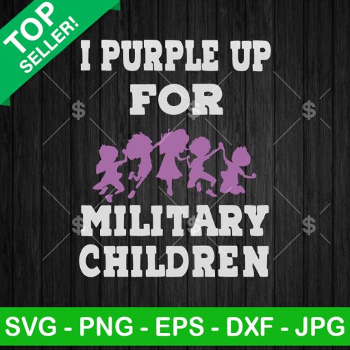 I Purple Up For Military Children Svg