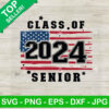 Class Of 2024 Senior American Flag SVG