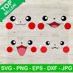 Pikachu Cute Face SVG Bundle