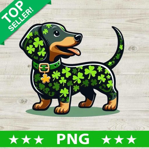 Dachshund St Patrick Day Lucky Charm PNG