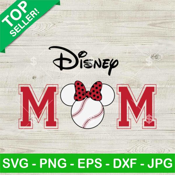 Disney Minnie Baseball Mom SVG