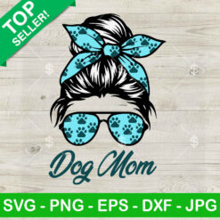 Dog Mom Messy Bun SVG