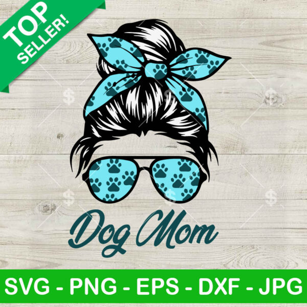 Dog Mom Messy Bun SVG