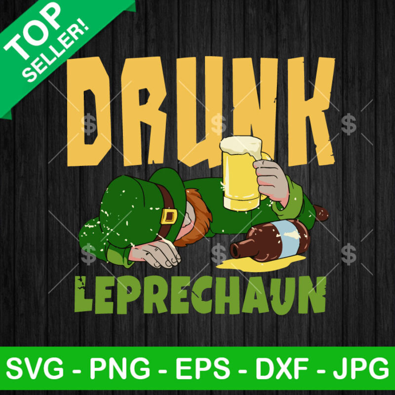 Drunk Leprechaun SVG, Leprechaun St Patrick Day SVG, Patrick Day Drunk Beer SVG PNG