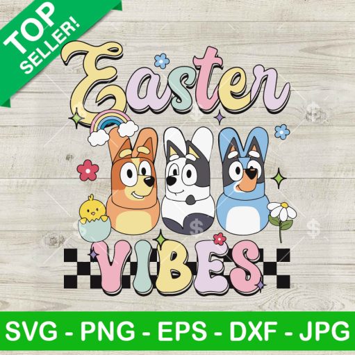 Bluey Bingo Easter Vibes SVG