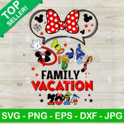 Mickey Minnie Goofy Family Vacation 2024 SVG, Minnie Bow Disney Trip SVG PNG DXF EPS Cricut